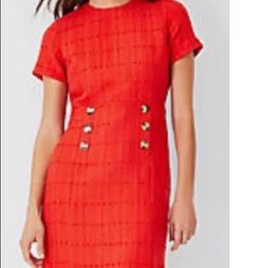 Ann Taylor Tweed cap Sleeve Sheath Dress